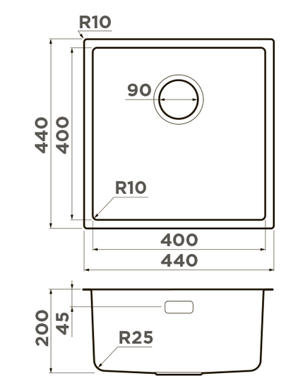 Omoikiri Tadzava 44-U/I-Ultra-LG, мойка, светлое золото