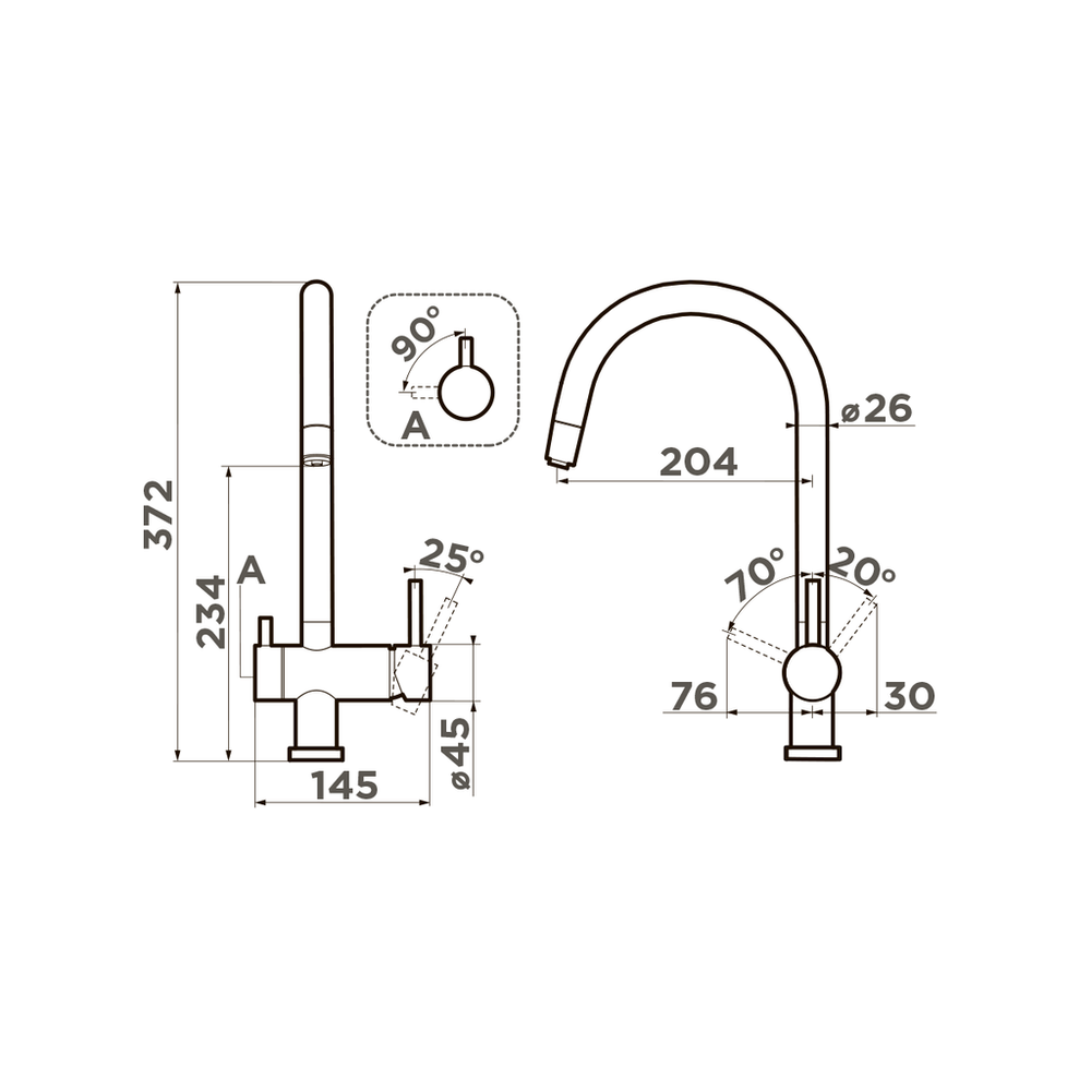Omoikiri Yamada-C, смеситель, хром