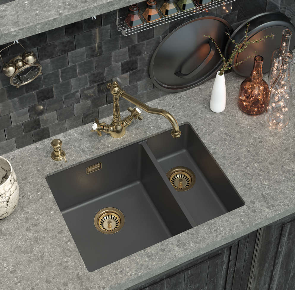 Omoikiri Kata 55-2-U-GR, мойка, гранит, leningrad grey