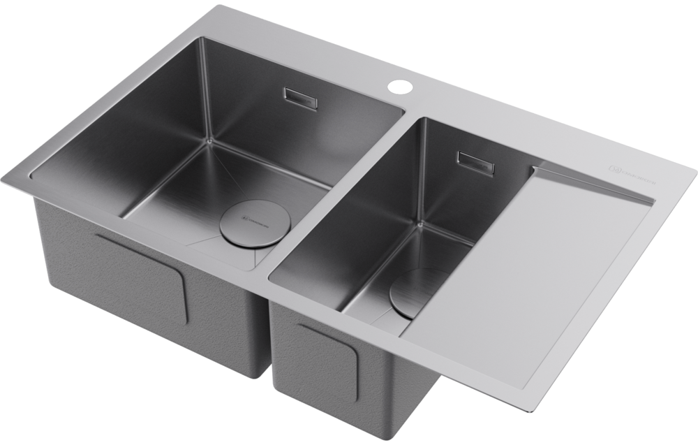 Omoikiri Akisame 78-2-IN-L, мойка, нержавеющая сталь, чаша слева