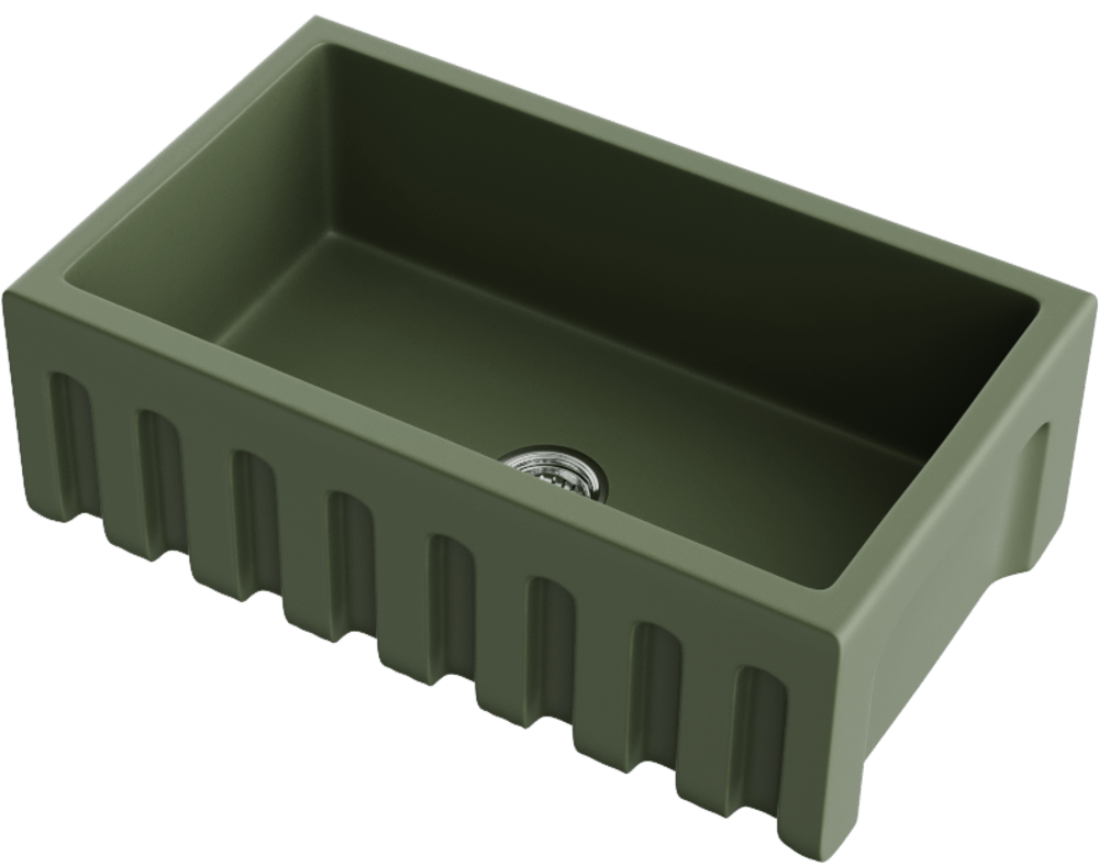 Omoikiri Mikura 76-OL, мойка, керамика, olive