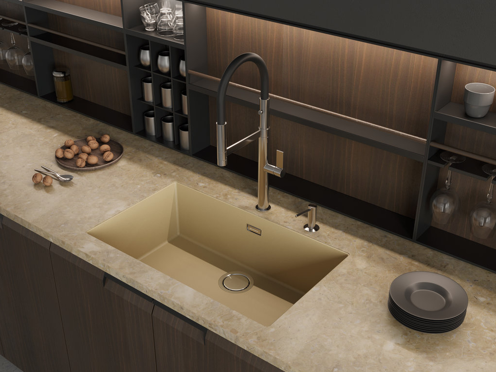 Omoikiri Yamakawa 75T-U/I-BL, мойка, гранит, черный