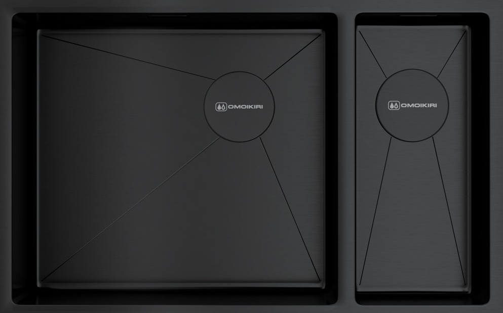 Omoikiri Taki 69-2-U/IF-GB-L Side, мойка, нержавеющая сталь/графит, чаша слева