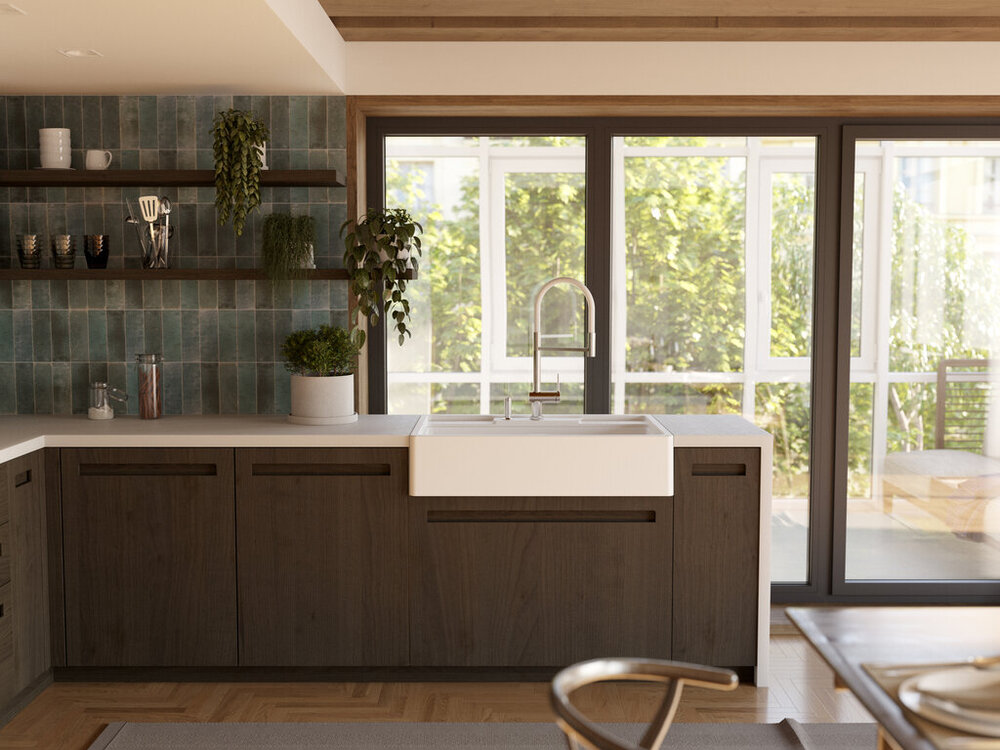 Omoikiri Kanto-2 Plus-SB BN-WH, смеситель, латунь, нержавеющая сталь/белый