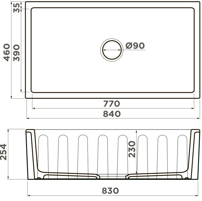 Omoikiri Mikura 83-PE, мойка, керамика, pebble