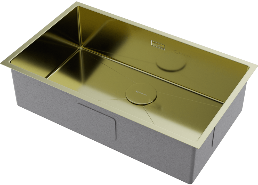 Omoikiri Taki 74-U/IF-LG, мойка, нержавеющая сталь/светлое золото