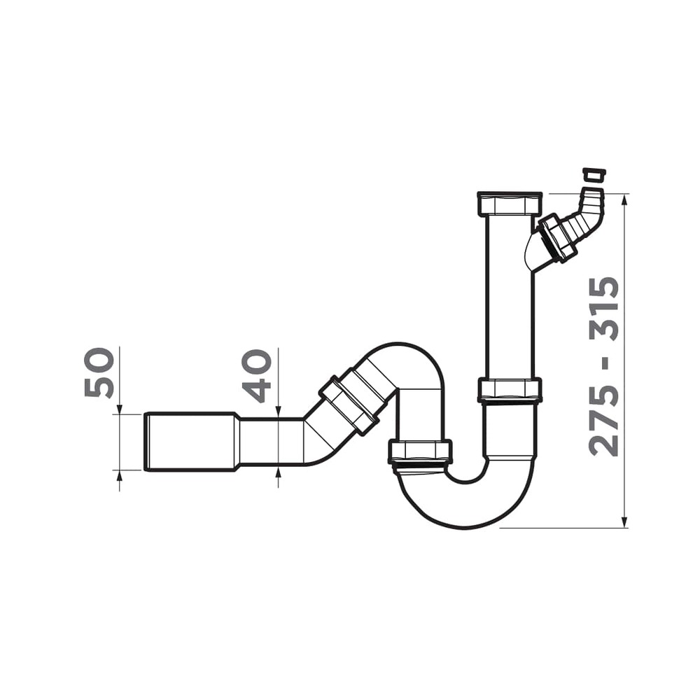 Omoikiri NA-01 Арматура для измельчителей, серый