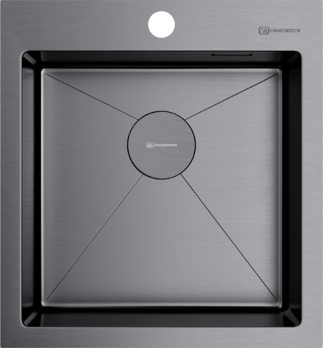 Omoikiri Akisame 46-GM, мойка, нержавеющая сталь/вороненая сталь