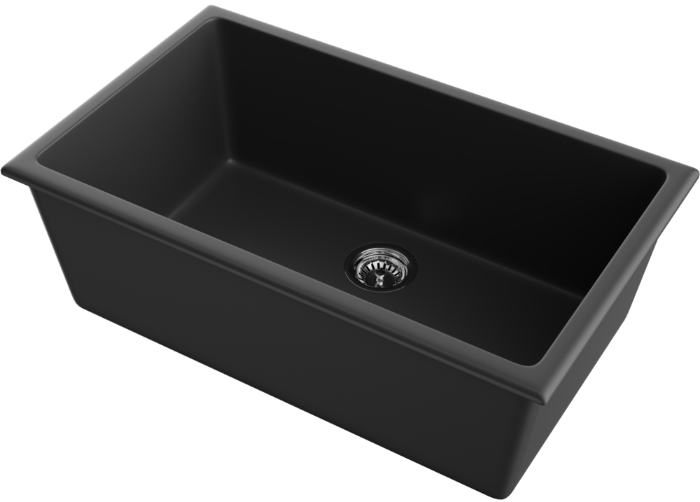 Omoikiri Okinoshima 76-U/I-BL, мойка, керамика, черный