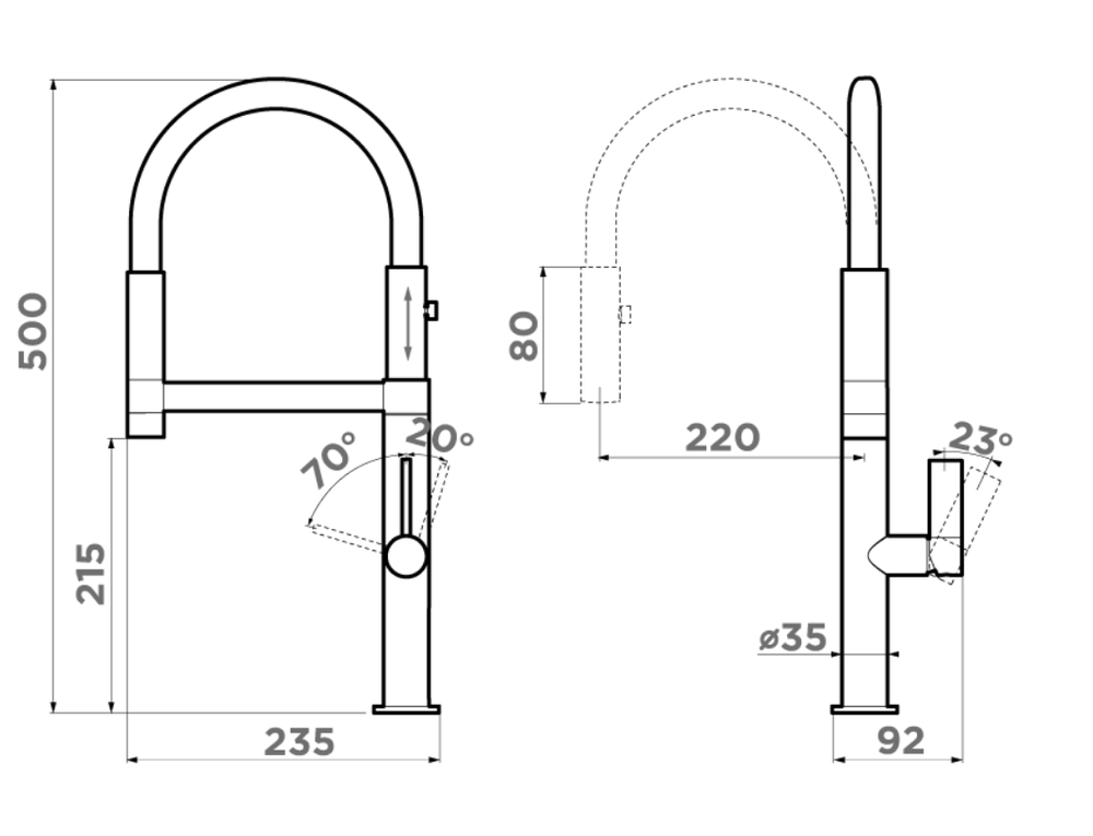 Omoikiri Osaka C-WH смеситель, хром/белый