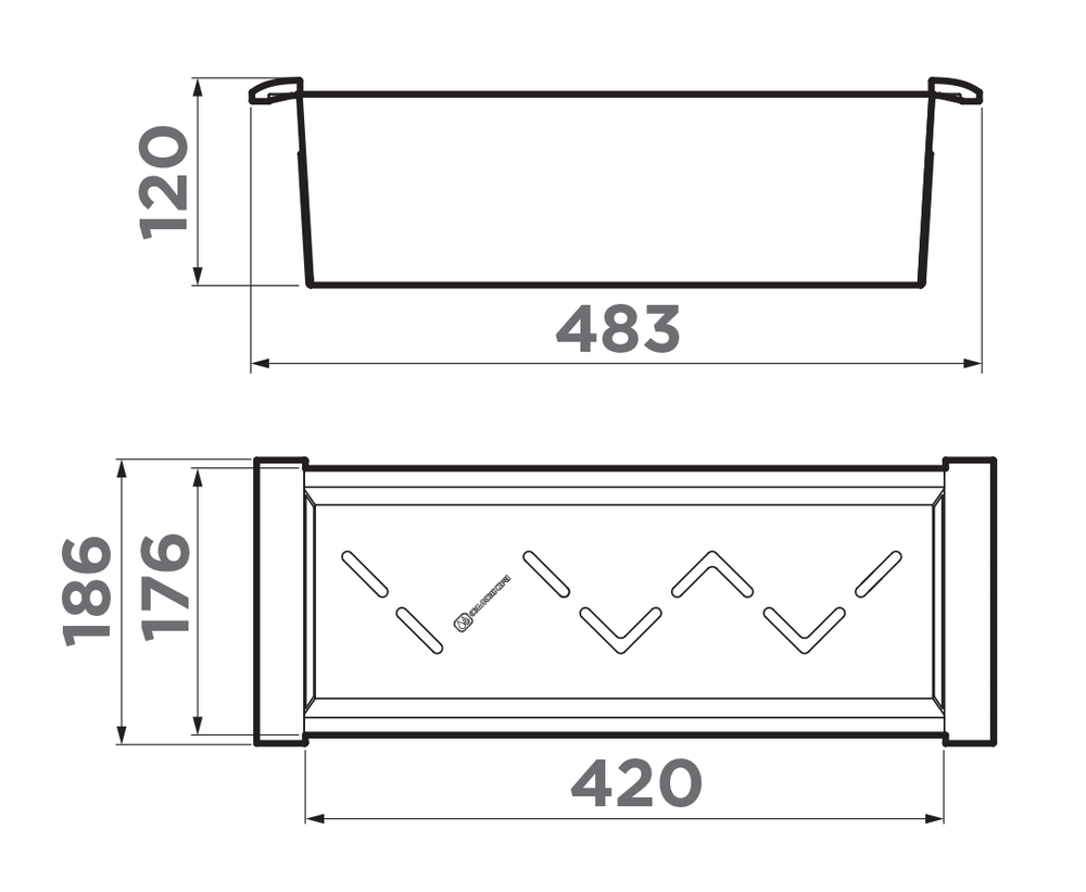 Omoikiri CO-04-GM, коландер, вороненая сталь