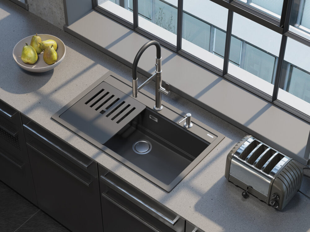 Omoikiri Kitagawa 86-LB-GB, мойка, керамика, графит