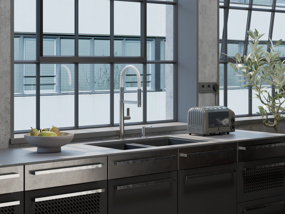 Omoikiri Kitagawa 83-2-U-GB, мойка, керамика, графит