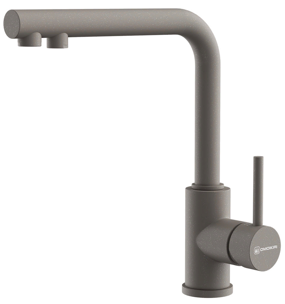 Omoikiri Nakagawa 2 Plus-GR, смеситель, гранит, leningrad grey