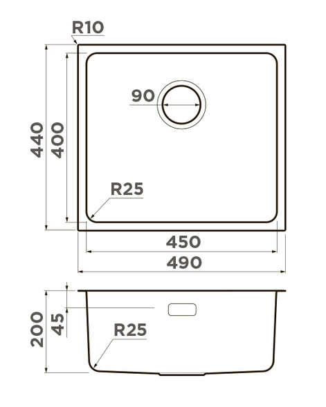 Omoikiri Tadzava 49-U/I-LG, мойка, светлое золото