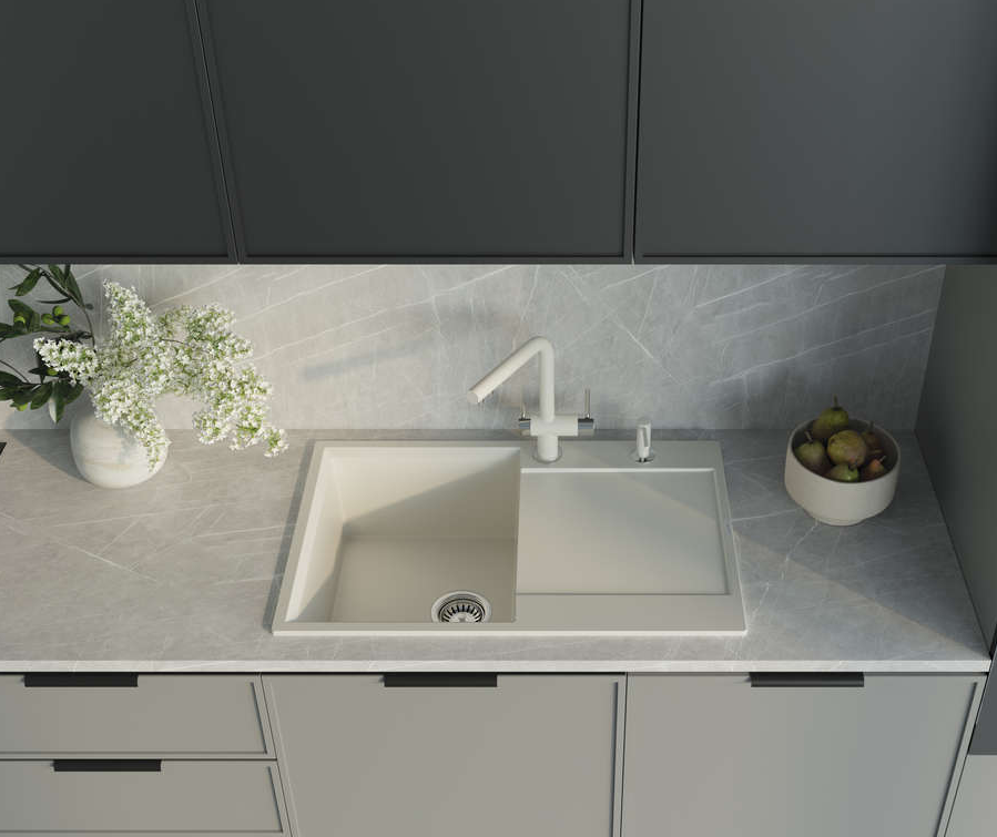 Omoikiri Daisen 78T-WH, мойка, гранит, белый