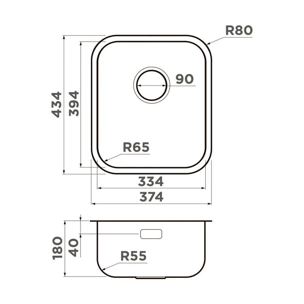 Omoikiri Omi 38-U/I-IN, мойка, нержавеющая сталь