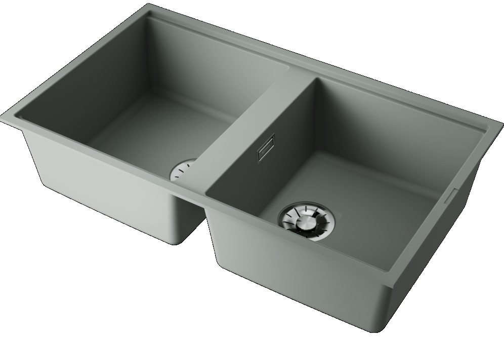 Omoikiri Kitagawa 83-2-U-WG, мойка, керамика, wind green