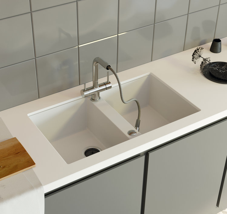 Omoikiri Kitagawa 83-2-U-WH, мойка, керамика, белый