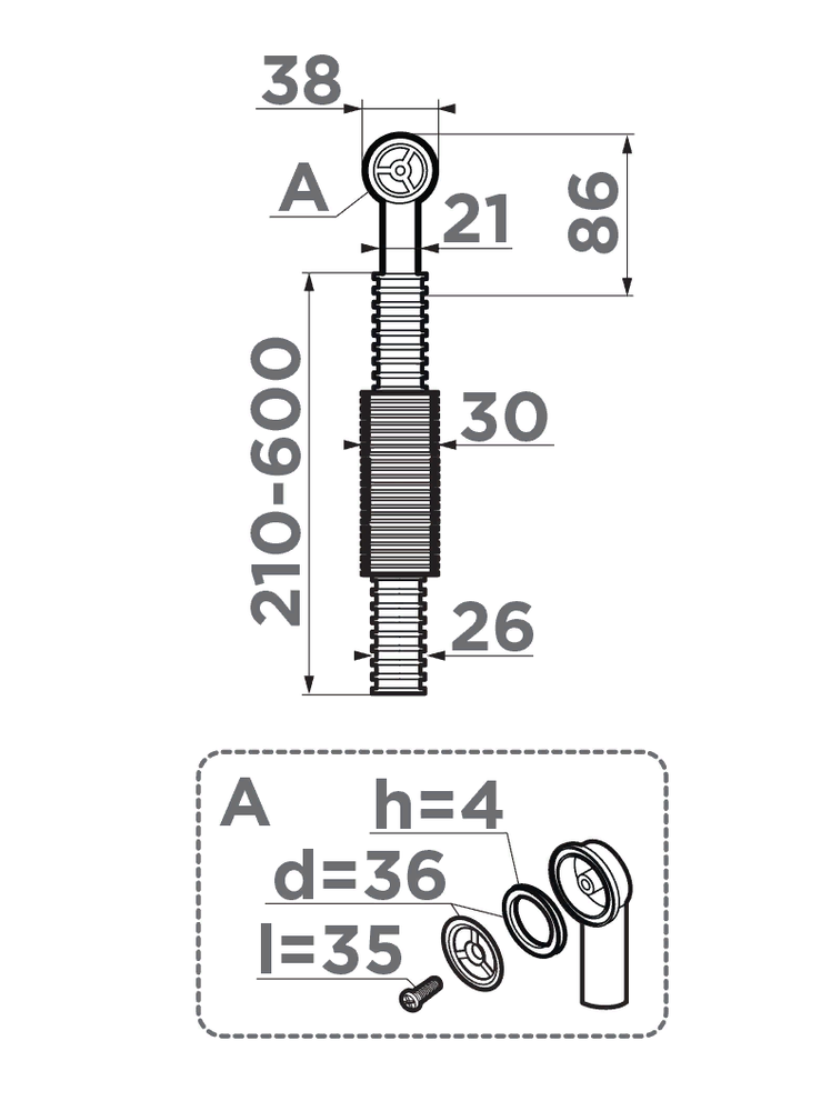 Omoikiri OV-1-R IN Сменный круглый перелив для арматуры серии WK-IN, нержавеющая сталь