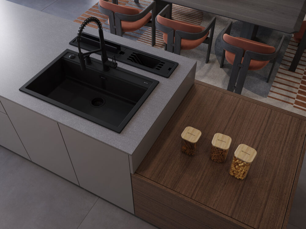 Omoikiri Kitagawa 79-LB-GB, мойка, керамика, графит