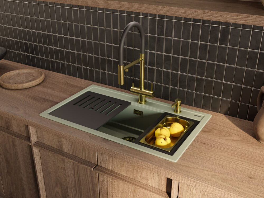 Omoikiri Kitagawa 86-LB-AZ, мойка, керамика, лазурно- голубой