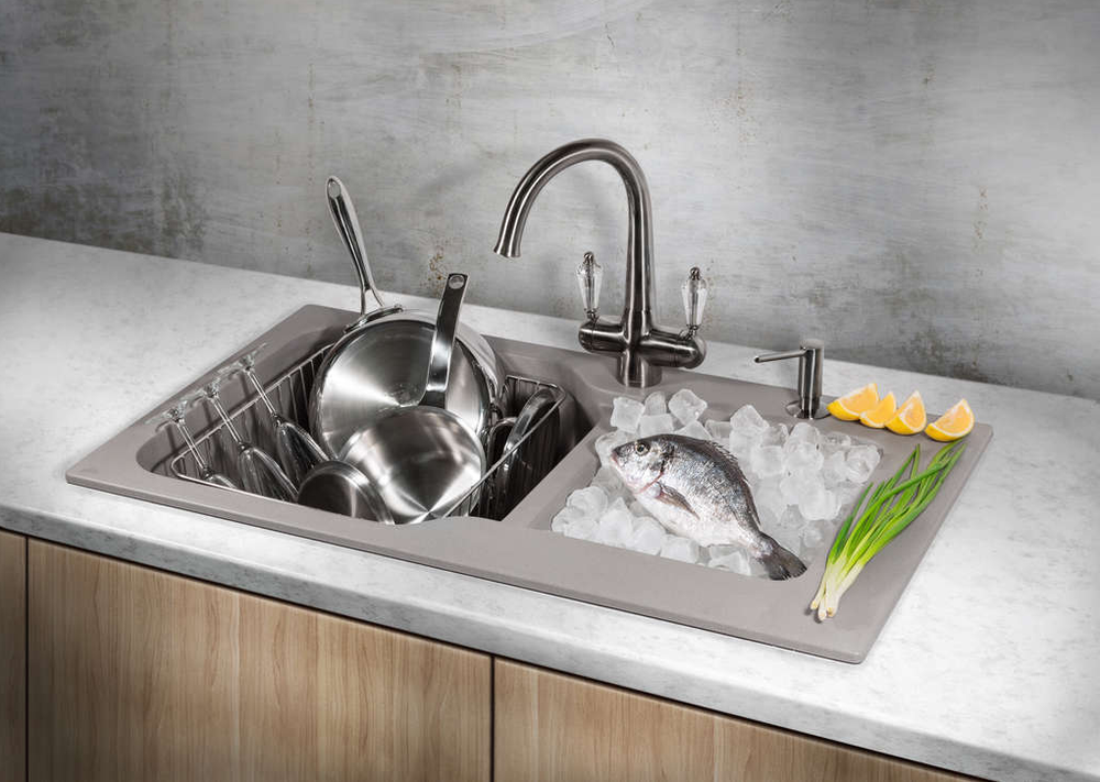 Omoikiri Maru 86-2-CH, мойка, гранит, шампань