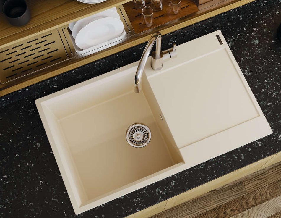 Omoikiri Daisen 86-SA, мойка, гранит, бежевый