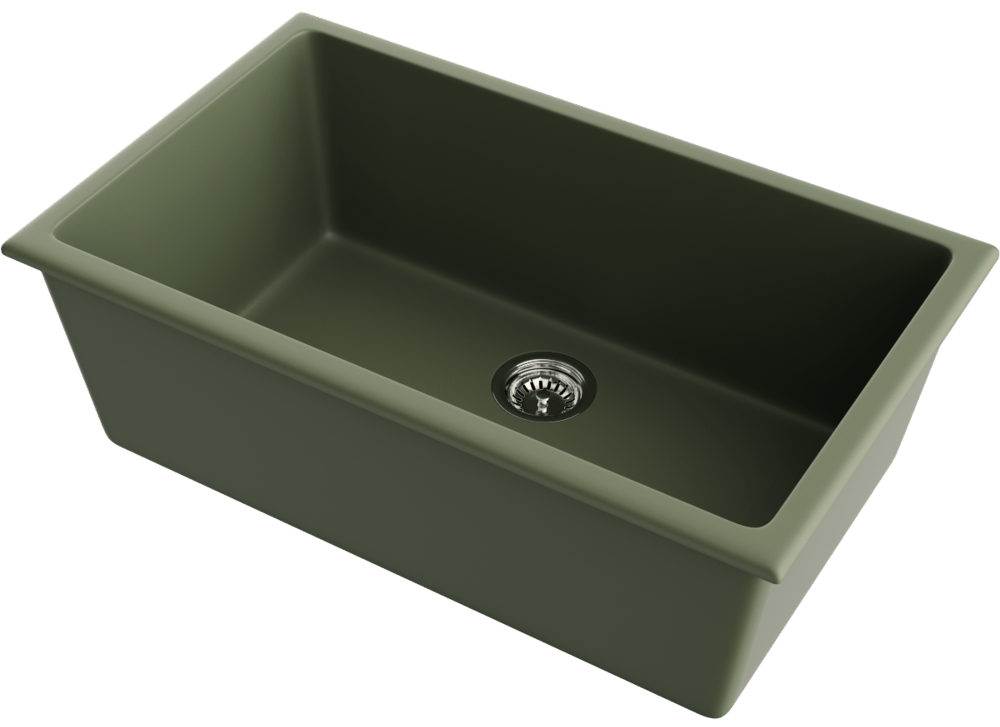 Omoikiri Okinoshima 76-U/I-OL, мойка, керамика, olive