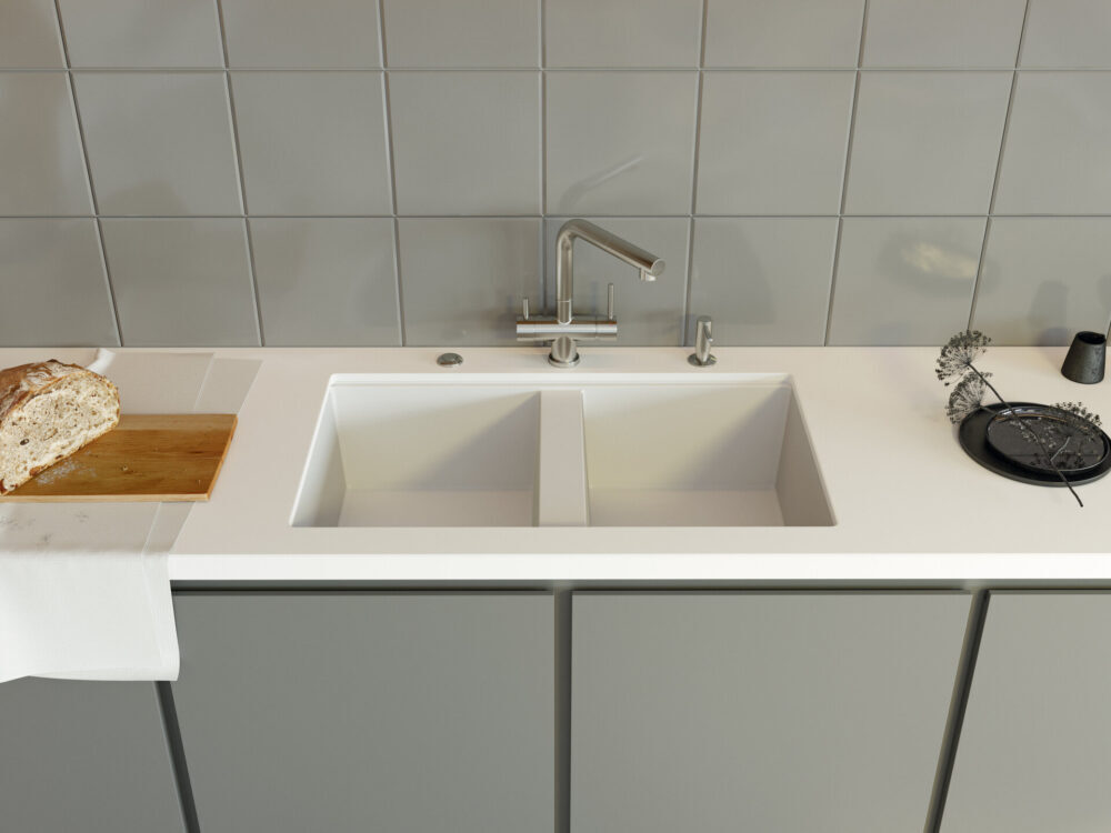 Omoikiri Kitagawa 83-2-U-WH, мойка, керамика, белый