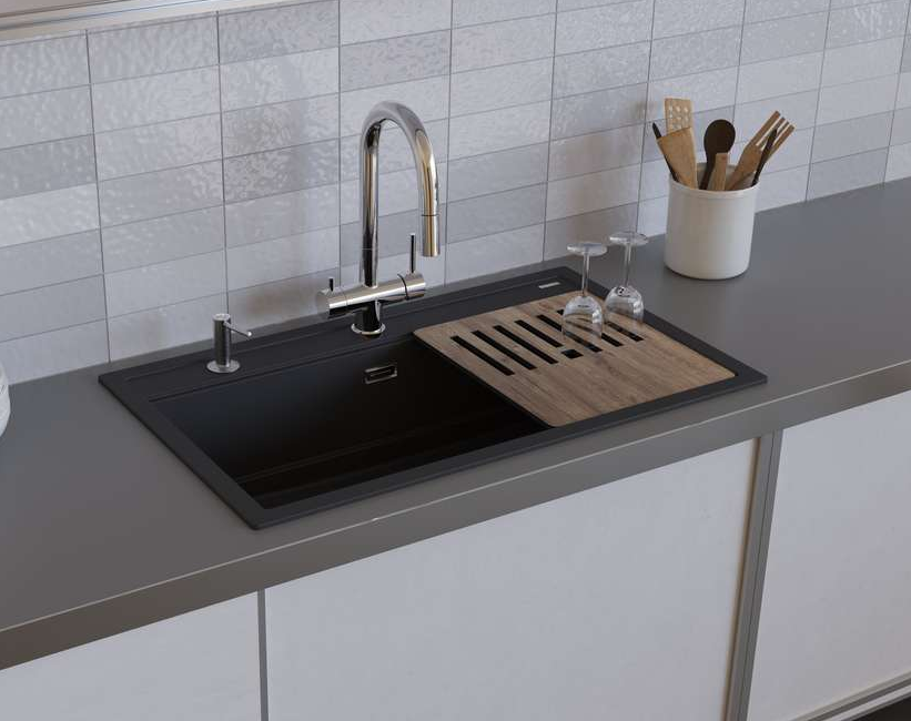 Omoikiri Kitagawa 86-LB-GB, мойка, керамика, графит