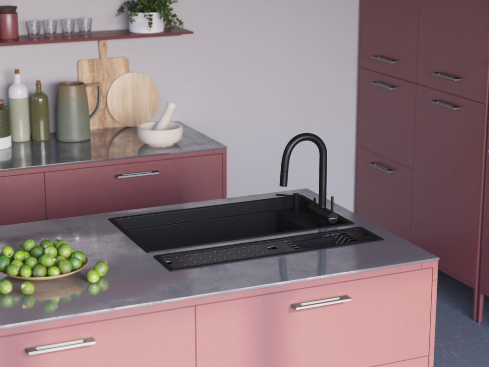 Omoikiri Kinaru 86-U/I GB, мойка, керамика, графит