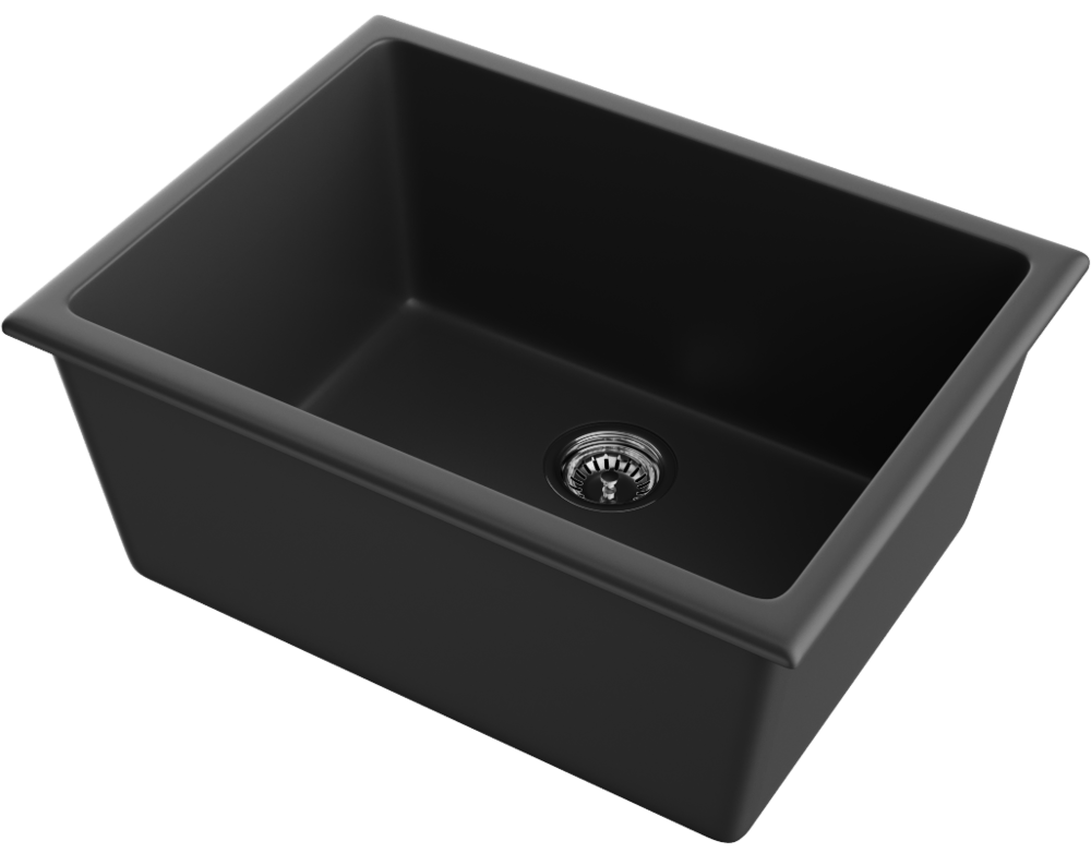 Omoikiri Okinoshima 61-U/I-BL, мойка, керамика, черный