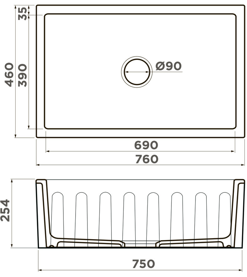 Omoikiri Mikura 76-PE, мойка, керамика, pebble