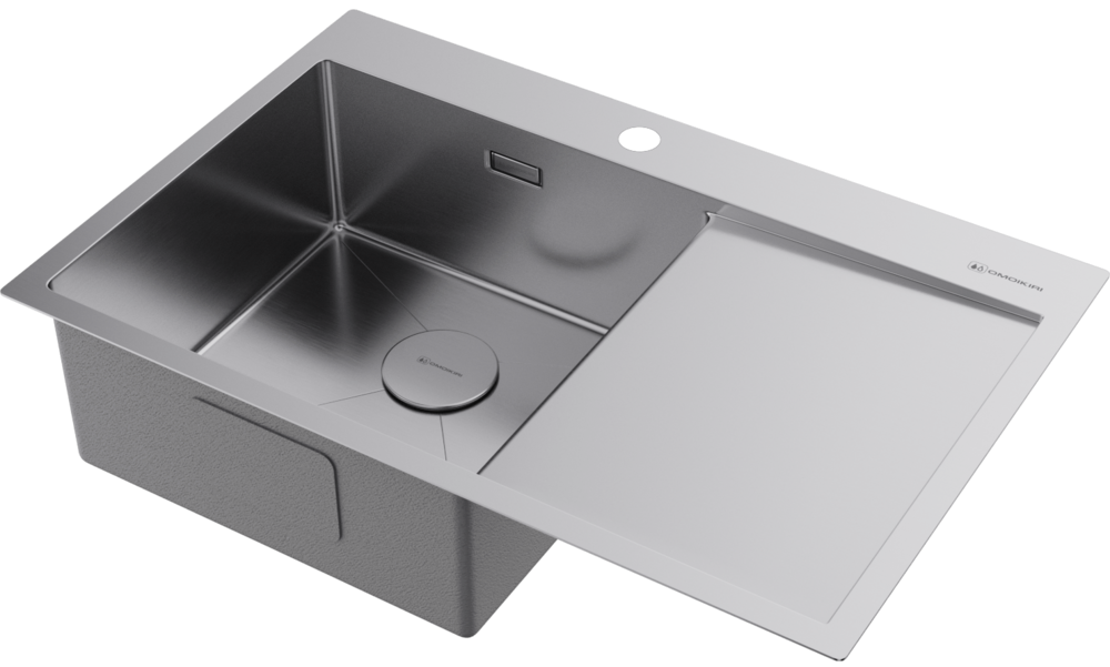 Omoikiri Akisame 78-IN-L, мойка, нержавеющая сталь, чаша слева