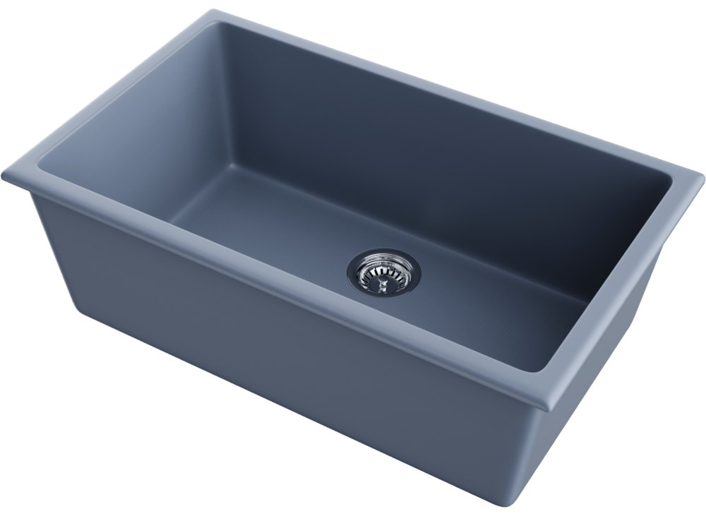 Omoikiri Okinoshima 76-U/I-SB, мойка, керамика, smoky blue