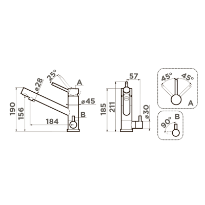 Omoikiri Tonami-C, смеситель, хром