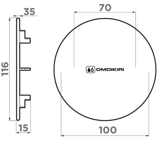 Omoikiri DEC-BL Декоративная накладка для выпуска, черный
