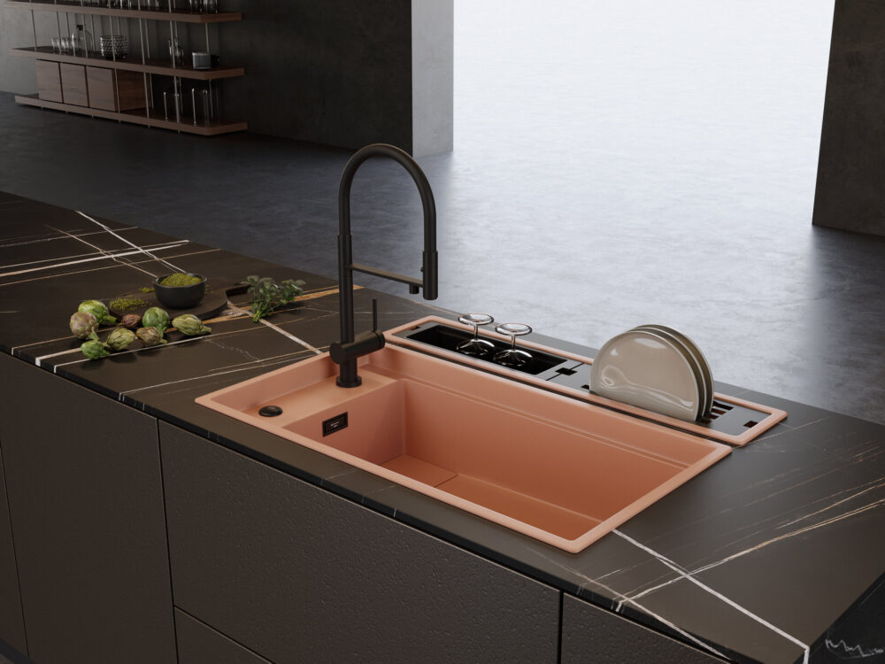 Omoikiri Kinaru 86-U/I CN, мойка, керамика, canyon