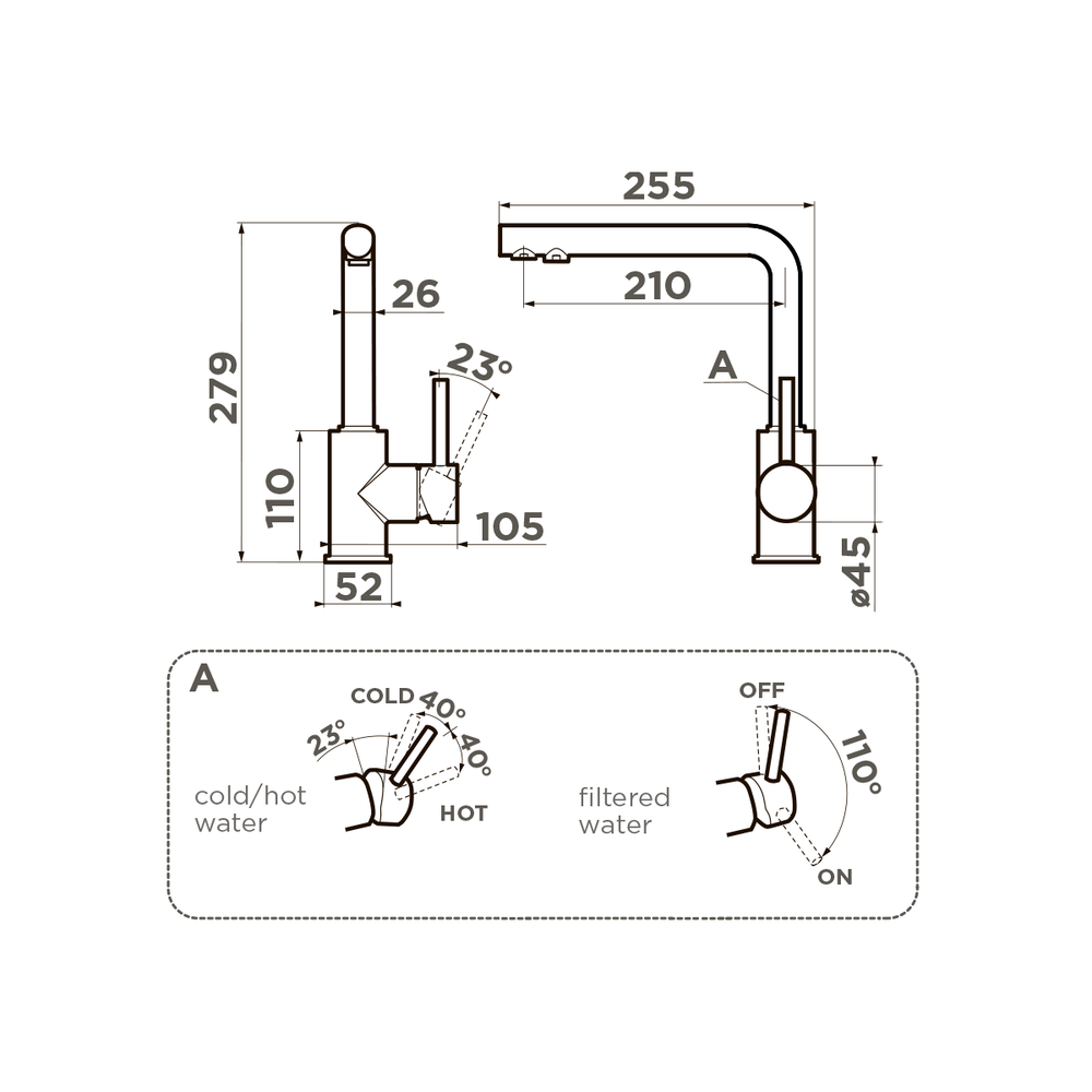Omoikiri Nakagawa 2 Plus-ES, смеситель, гранит, espresso