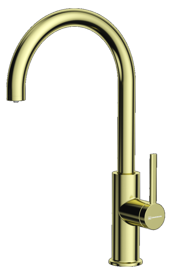 Omoikiri Okawa 2 Plus-LG, смеситель, нержавеющая сталь, светлое золото