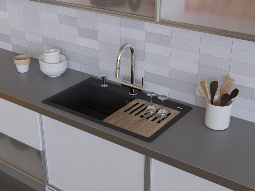 Omoikiri Kitagawa 86-LB-GB, мойка, керамика, графит