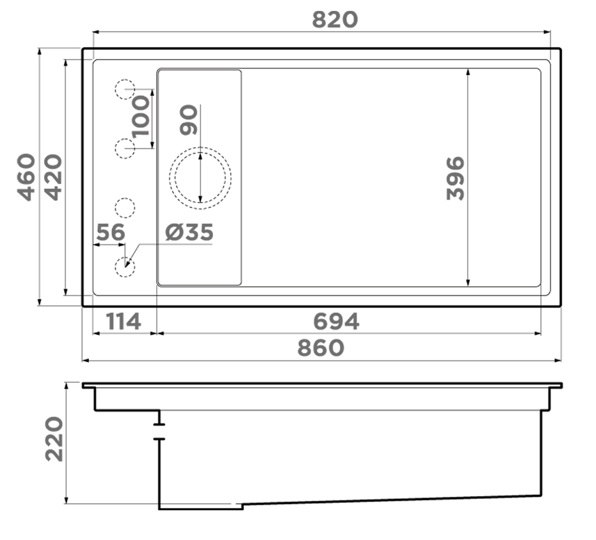 Omoikiri Kinaru 86-U/I WG, мойка, керамика, wind green