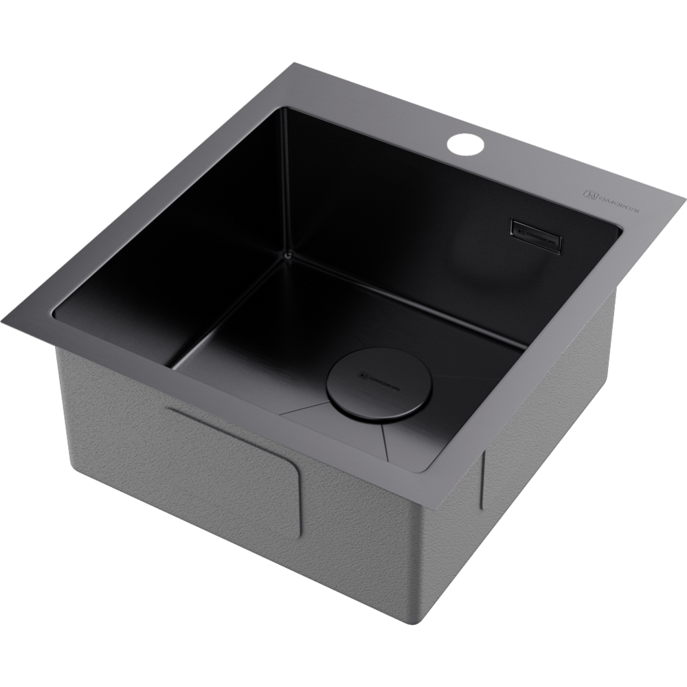 Omoikiri Akisame 46-GM, мойка, нержавеющая сталь/вороненая сталь