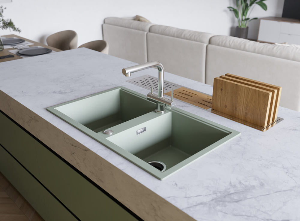 Omoikiri Kitagawa 86-2-WH, мойка, керамика, белый