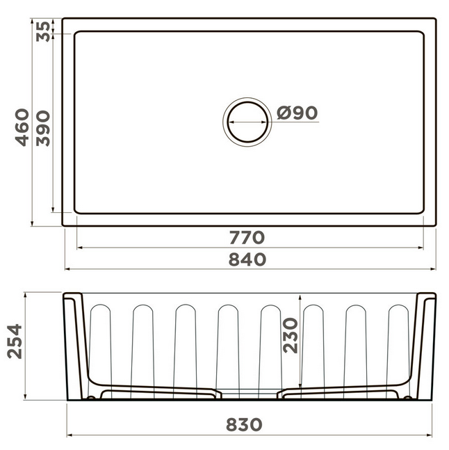 Omoikiri Mikura 83-WH, мойка, керамика, белый