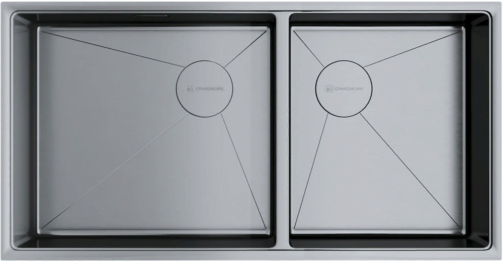 Omoikiri Taki 85-2-LB-U/IF-IN Side, мойка, нержавеющая сталь