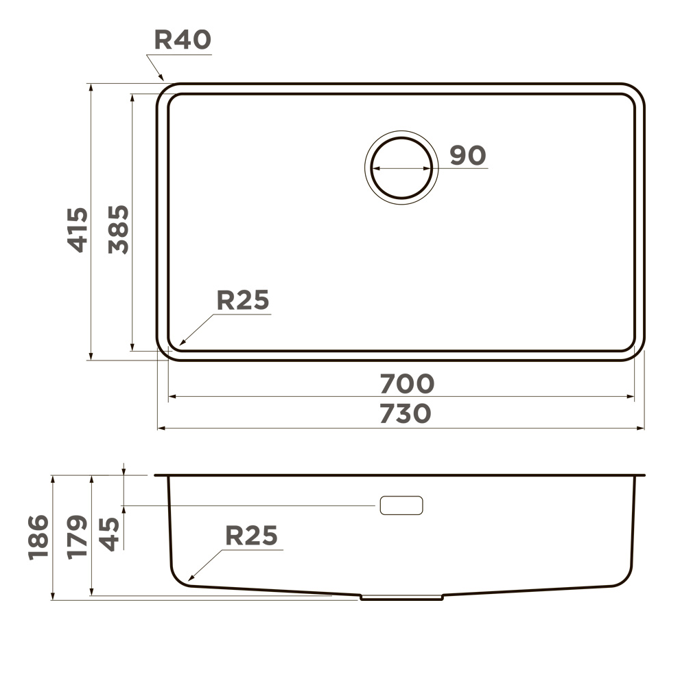 Omoikiri Omi 73-U/I-IN Ultra, мойка, нержавеющая сталь