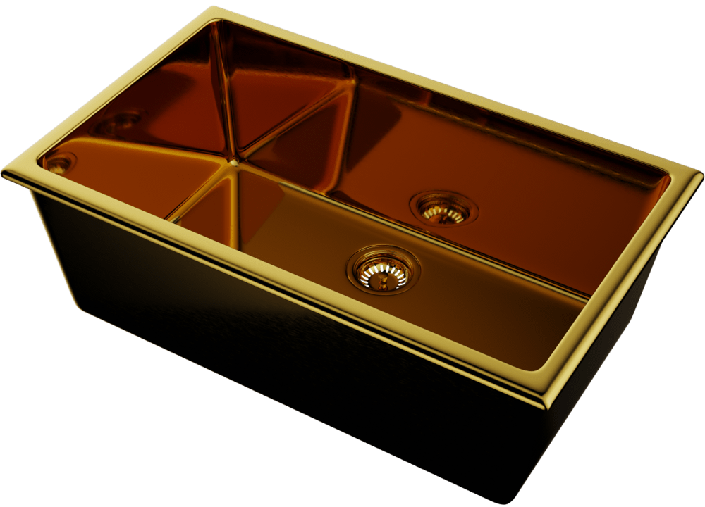 Omoikiri Okinoshima 76-U/I-G Glossy, мойка, керамика, золото