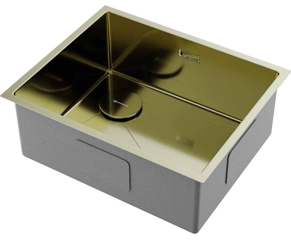 Omoikiri Taki 54-U/IF-L-LG Side SF, мойка, нержавеющая сталь/светлое золото
